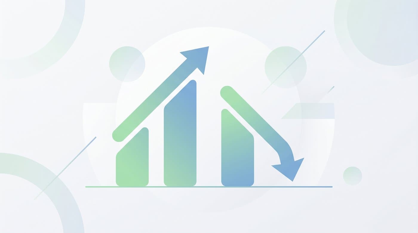 A chart of conversion rising and returns falling on a Shopify store